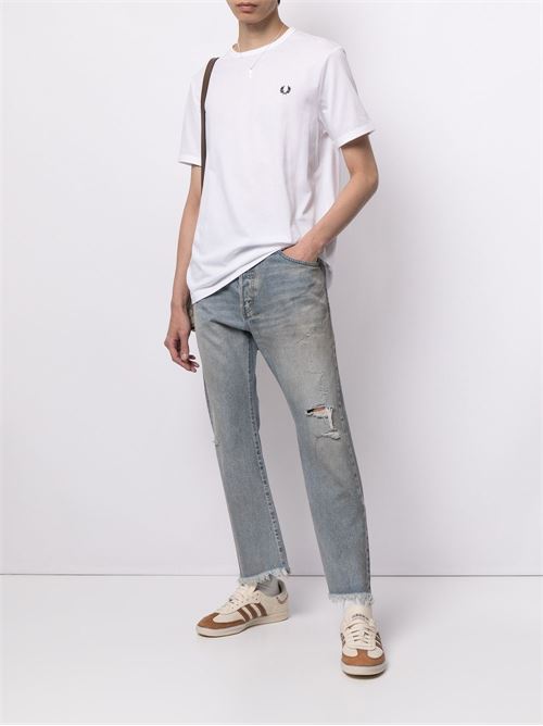 T-shirt uomo manica corta bianca FRED PERRY | M3519100